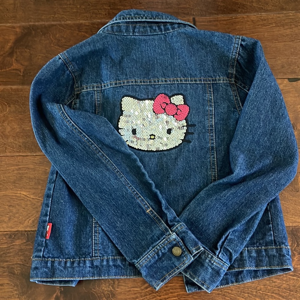 Hello kitty girls denim jacket size 6x